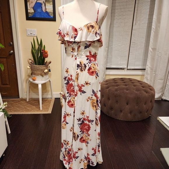 As U Wish Floral Casual Maxi Dress size S NWT - Picture 6 of 16